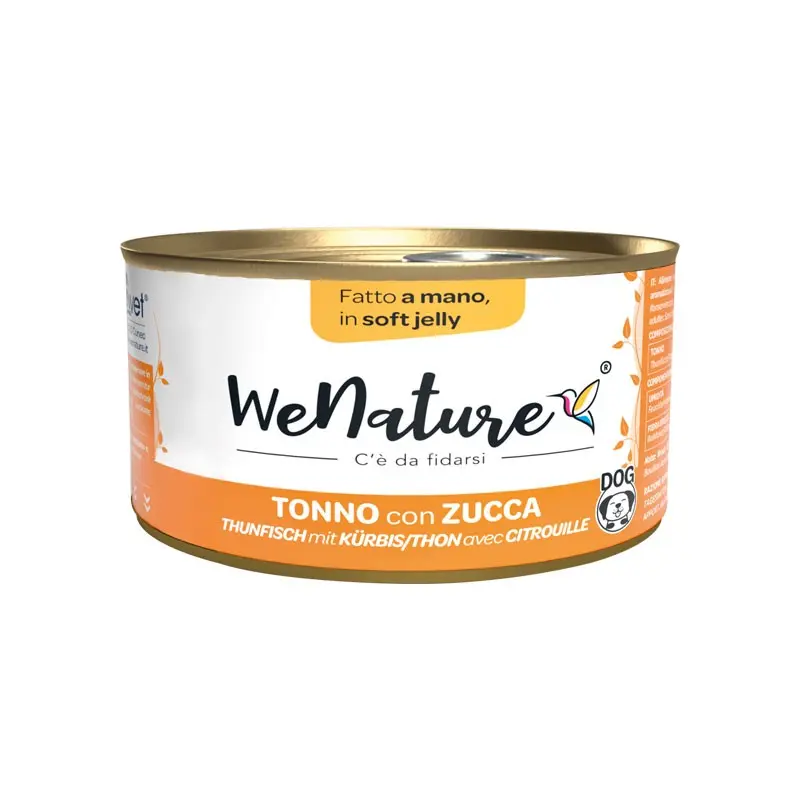 WeNature Tonno con Zucca Soft Jelly Umido per Cani – 150 g, Singola