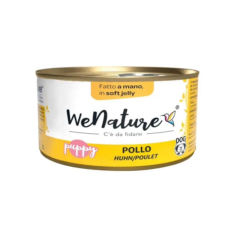 WeNature Puppy Pollo Soft Jelly Umido per Cani – 150 g, 6 pezzi
