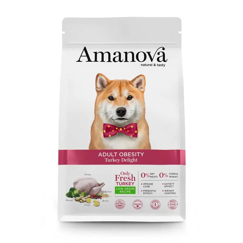 Amanova Adult Obesity Tacchino per Cani – 2 Kg, Singola