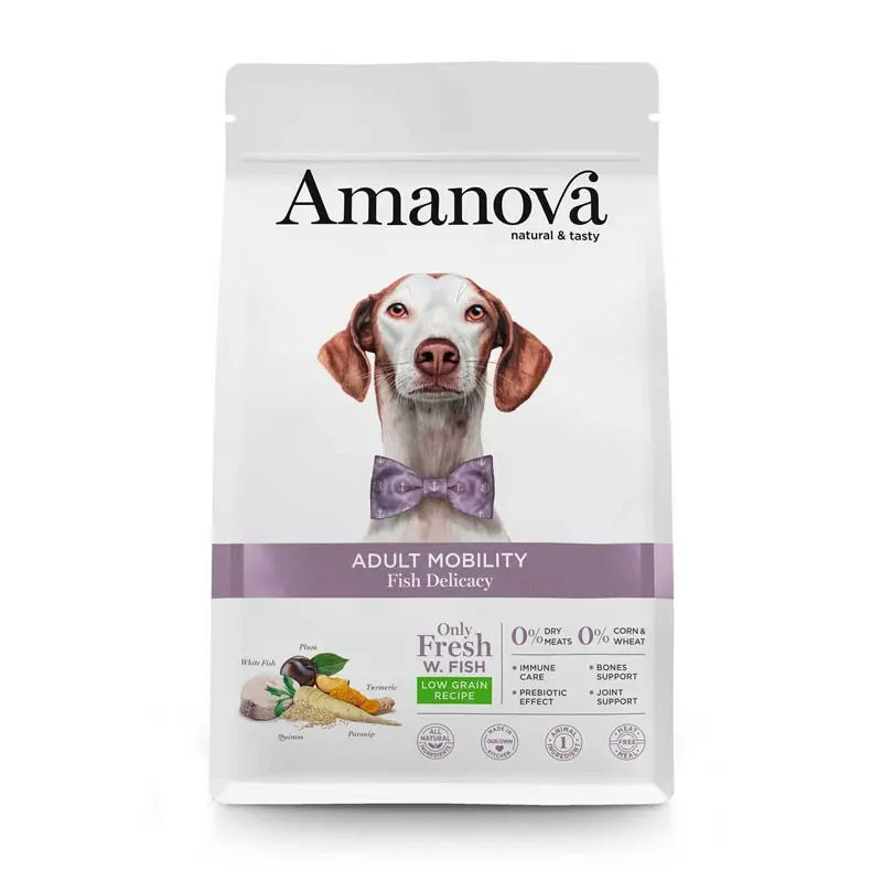 Amanova Adult Mobility Pesce Bianco per Cani – 2 Kg, Singola