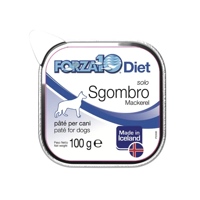 Forza10 Solo Diet Sgombro Umido per Cani – 100 g, 12 pezzi