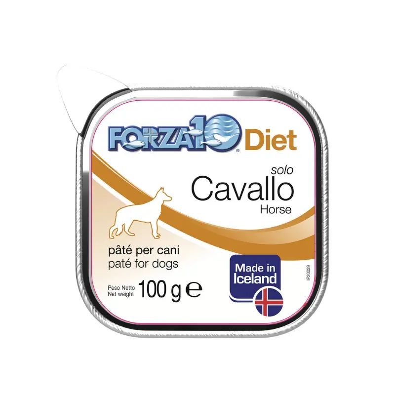 Forza10 Solo Diet Cavallo Umido per Cani – 100 g, 12 pezzi