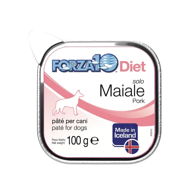 Forza10 Solo Diet Maiale Umido per Cani – 100 g, 12 pezzi