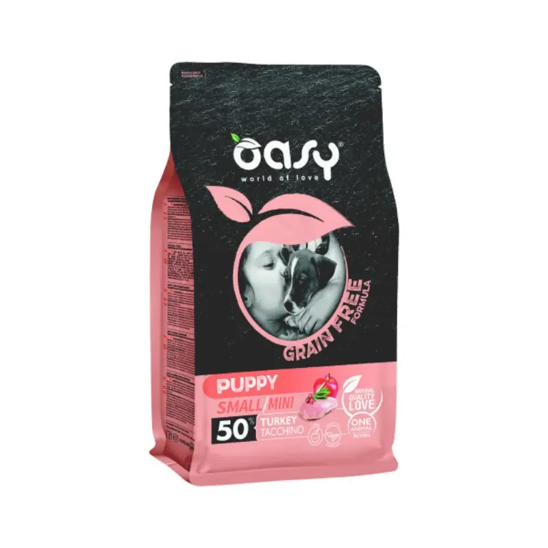 Oasy Grain Free Puppy Small Mini Tacchino – 800 g