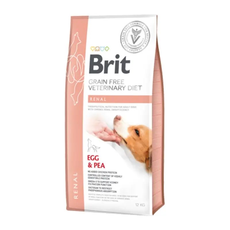 Brit Veterinary Diet Renal Uova e Piselli per Cani – 12 Kg