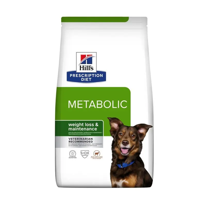 Hill’s Metabolic Agnello e Riso Prescription Diet Canine – 12 Kg, 3 pezzi