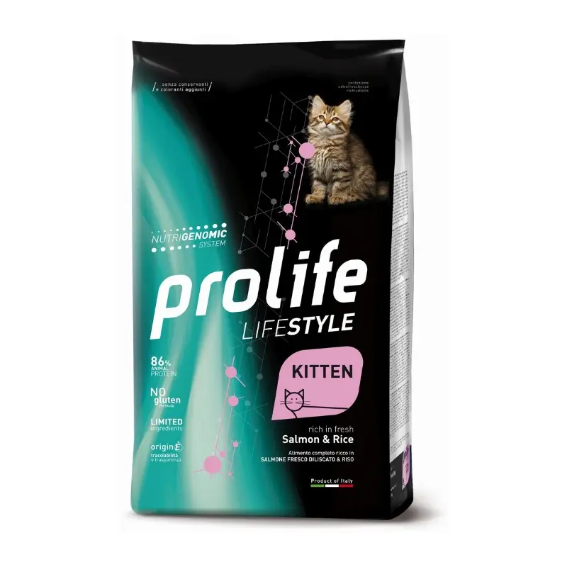 Prolife Life Style Kitten Salmone e Riso – 1.5 Kg