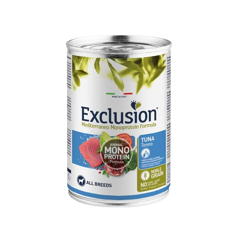 Exclusion Mediterraneo Adult Tonno All Breed – 400 g, 12 pezzi