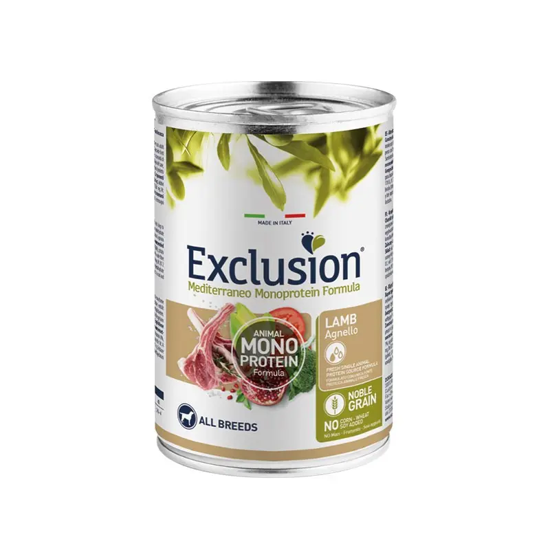 Exclusion Mediterraneo Adult Agnello All Breed – 400 g, 12 pezzi