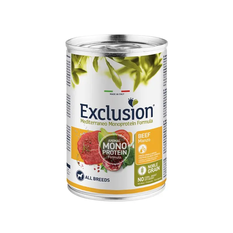 Exclusion Mediterraneo Adult Manzo All Breed – 400 g, Singola