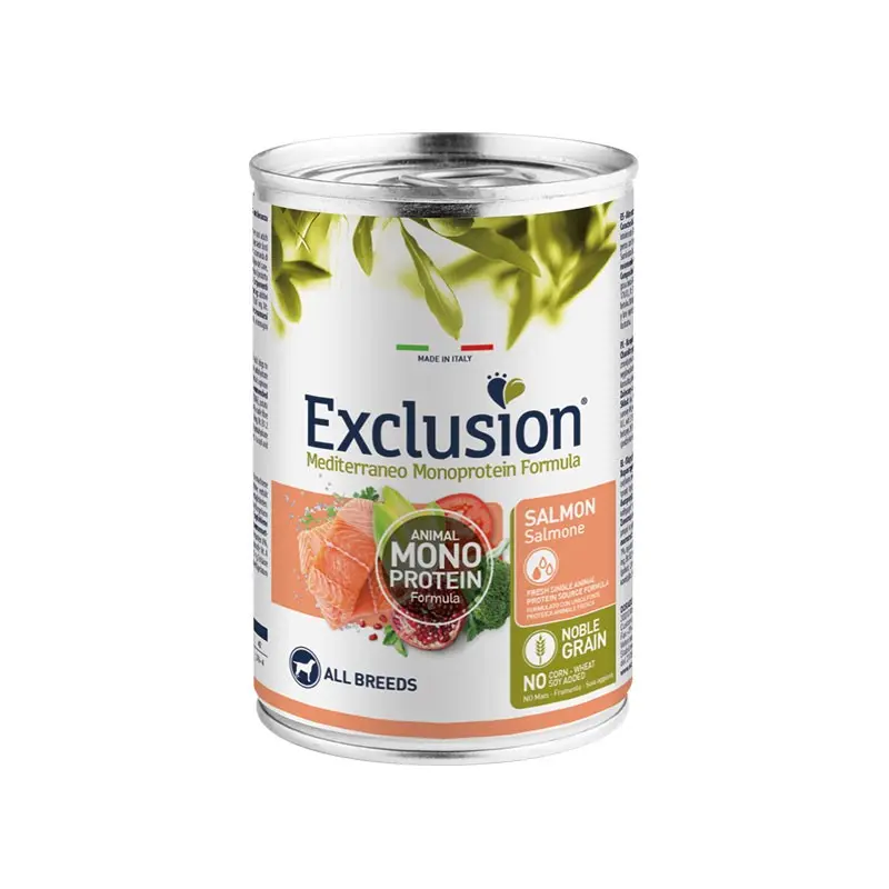 Exclusion Mediterraneo Adult Salmone All Breed – 400 g, 6 pezzi