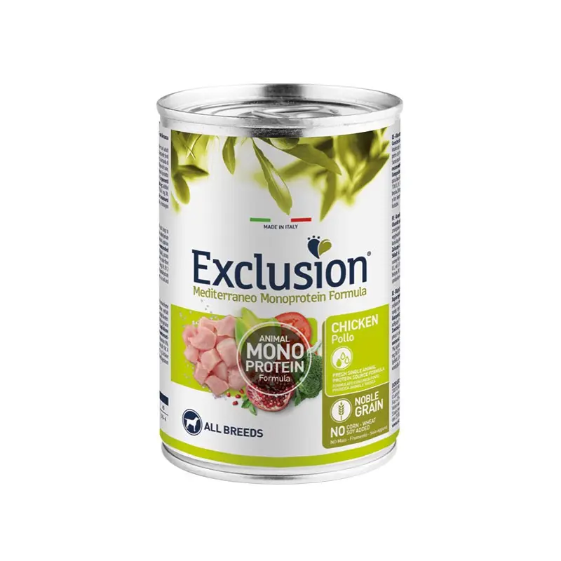 Exclusion Mediterraneo Adult Pollo All Breed – 400 g, Singola