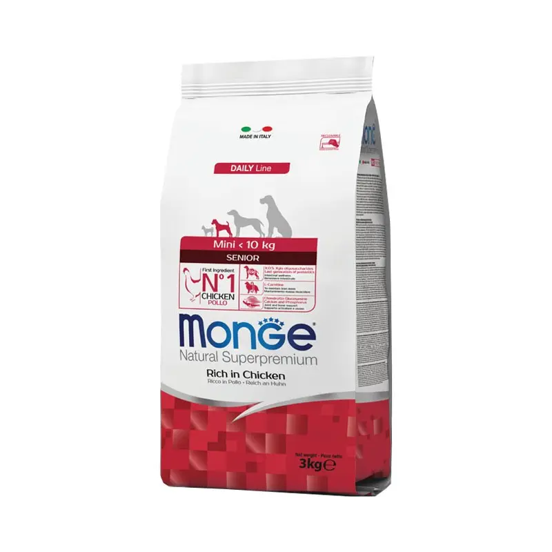 Monge Senior Mini al Pollo – 3 Kg, Singola