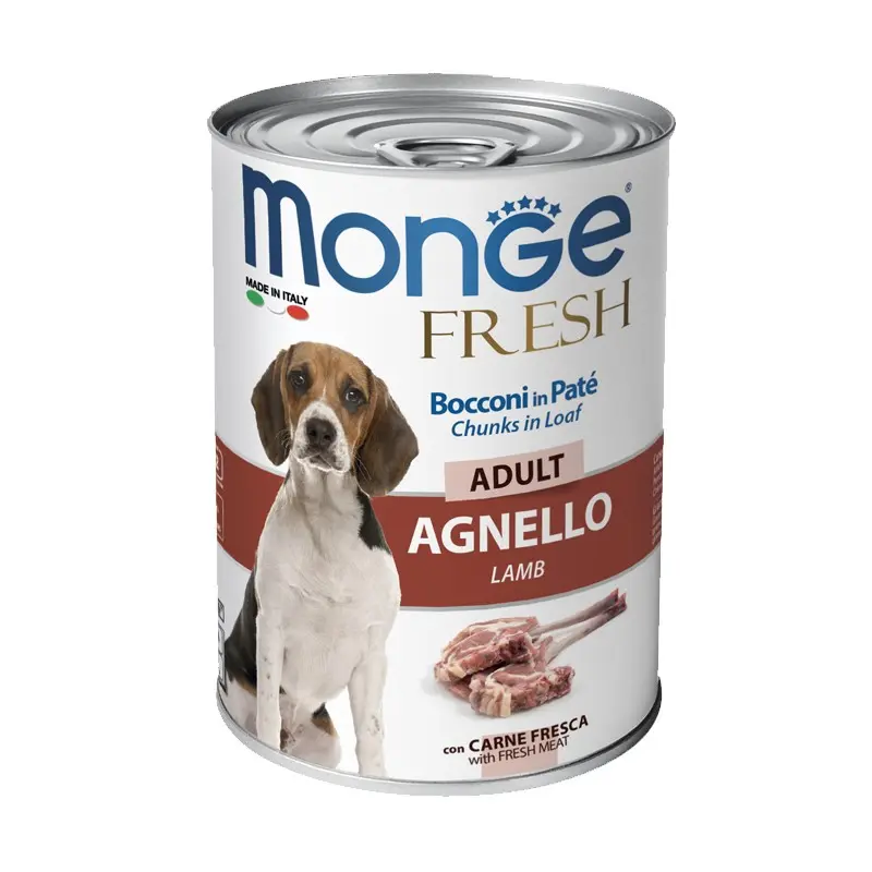 Monge Fresh Adult Agnello Umido per Cani – 400 g, Singola