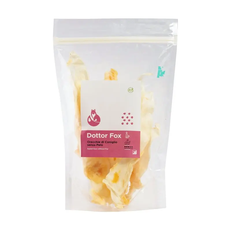 Dottor Fox Snack Orecchie di Coniglio Senza Pelo – 5 pz