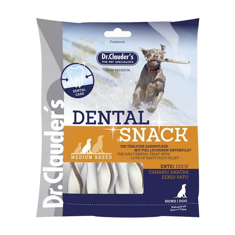 Dr Clauder’s Dental Snack Anatra Medium Breed per Cani – 170 g