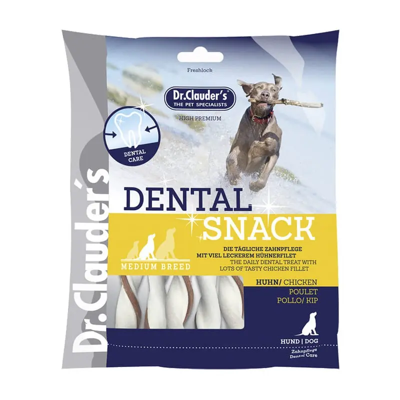 Dr Clauder’s Dental Snack Pollo Medium Breed per Cani – 170 g