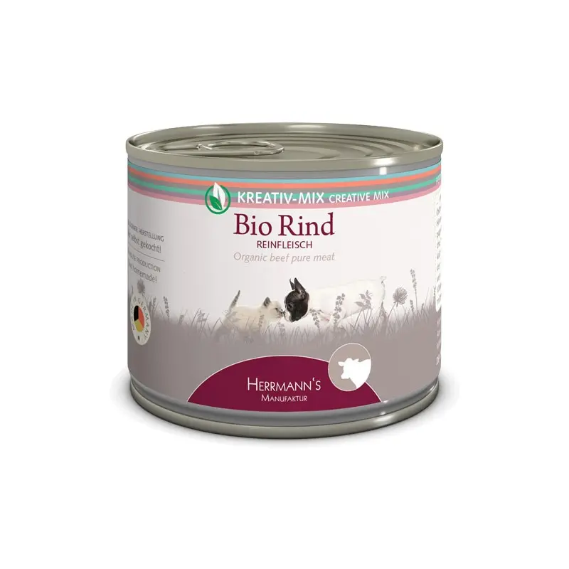 Herrmann’s Creative Mix Manzo Biologico Puro Umido – 200 g, Singola