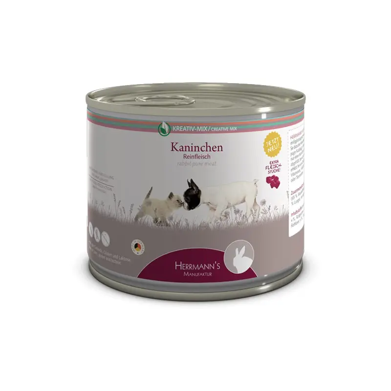 Herrmann’s Creative Mix Coniglio Puro Umido – 200 g, 12 pezzi