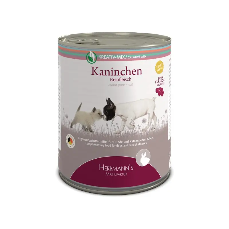 Herrmann’s Creative Mix Coniglio Puro Umido – 800 g, 12 pezzi