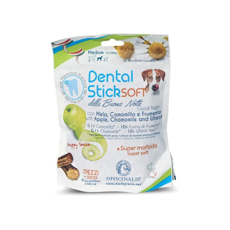 Dalla Grana Officinalis Dental Stick Medium Mela e Camomilla della Buonanotte per Cani – 90 g