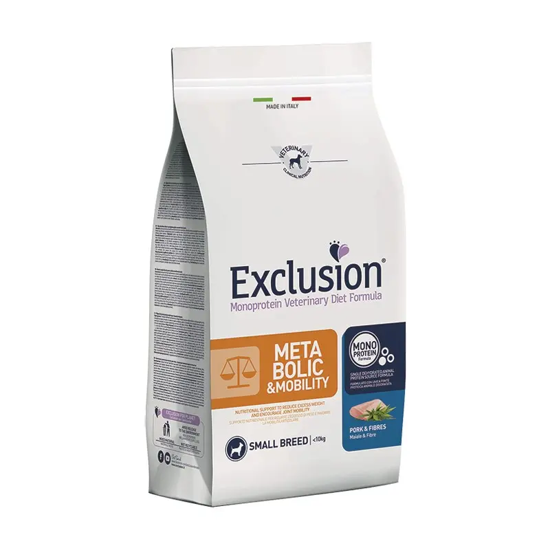 Exclusion Diet Metabolic & Mobility Maiale e Fibre Small Breed per Cani – 2 Kg