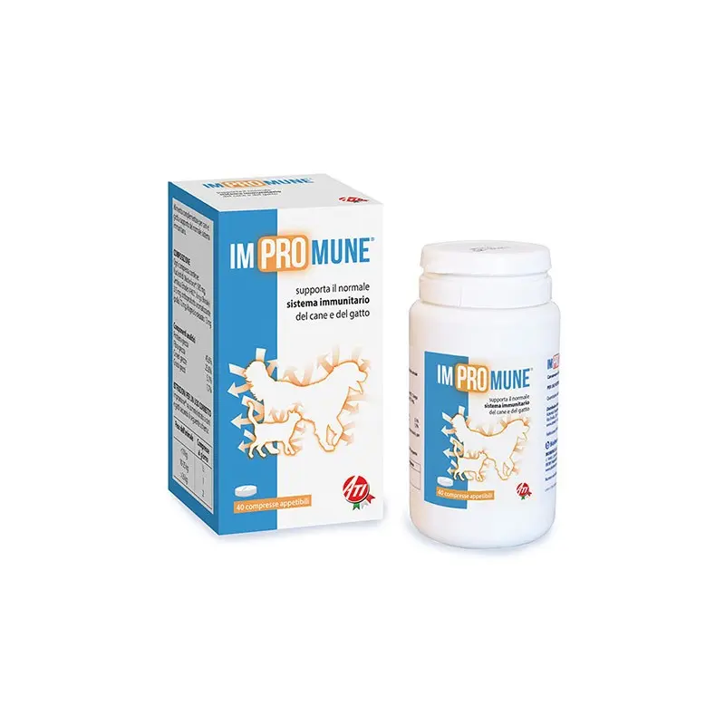 Ati Impromune Integratore Sistema Immunitario per Cani e Gatti – 40 cp, Singola