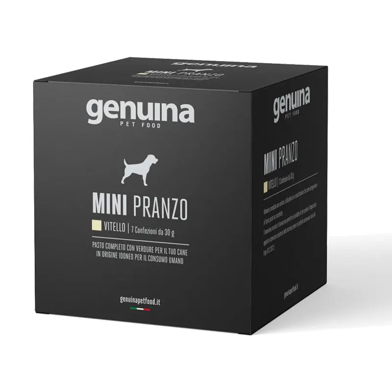 Genuina Natural Pet Food Box Mini Pranzo Vitello – 30 g – 7 pz
