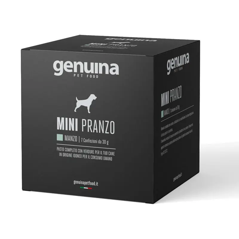 Genuina Natural Pet Food Box Mini Pranzo Manzo – 30 g – 7 pz
