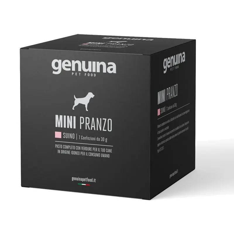 Genuina Natural Pet Food Box Mini Pranzo Suino – 30 g – 7 pz