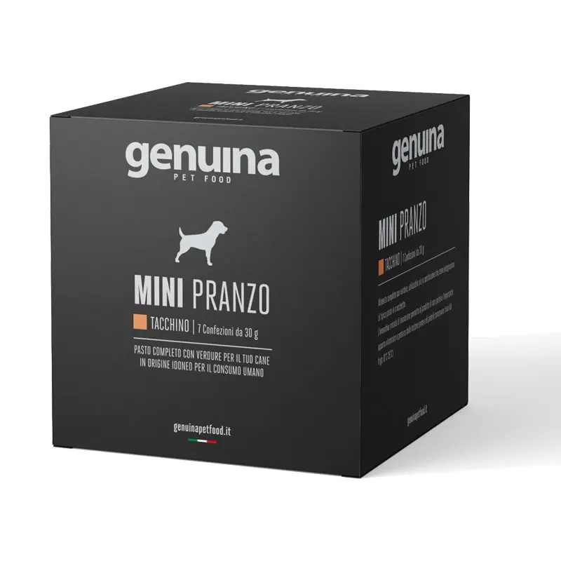 Genuina Natural Pet Food Box Mini Pranzo Tacchino – 30 g – 7 pz