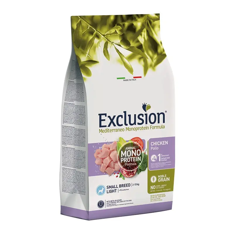 Exclusion Mediterraneo Light Pollo Small Breed per Cani – 2 Kg