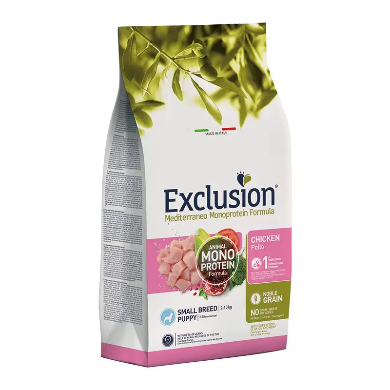 Exclusion Mediterraneo Puppy Pollo Small Breed per Cuccioli – 2 Kg