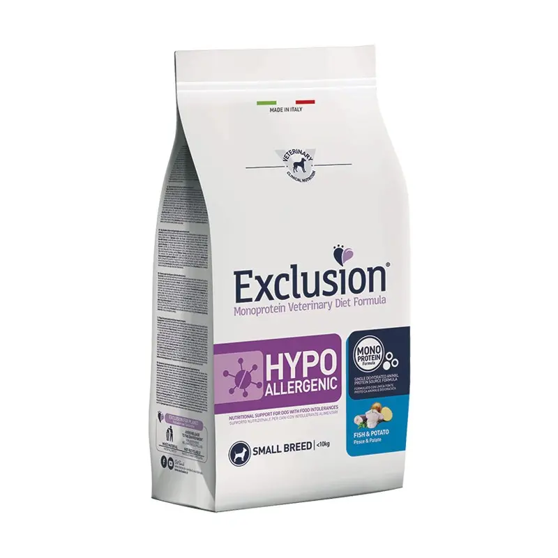 Exclusion Diet Hypoallergenic Pesce e Patate Small Breed per Cani – 2 Kg