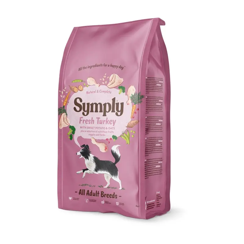 Symply Adult All Breeds Tacchino Fresco, Patata Dolce e Avena – 12 Kg