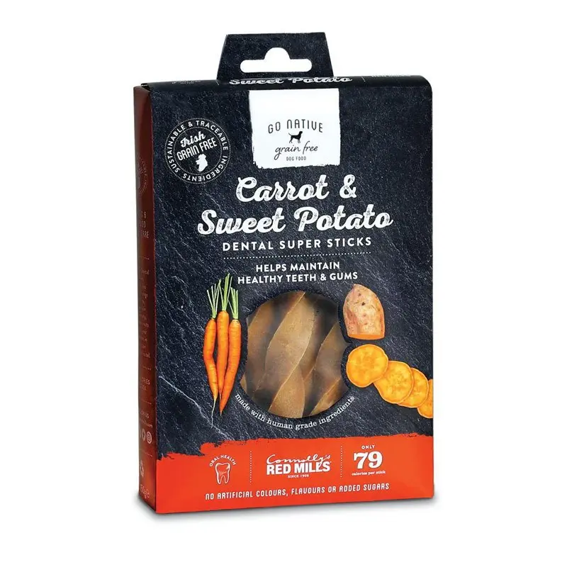 Go Native Dental Snack Carota e Patata Dolce – 150 g