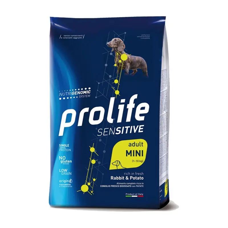 Prolife Sensitive Adult Mini Coniglio e Patate per Cani – 2 Kg, Singola