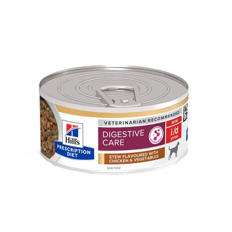 Hill’s i/d Stress Mini Spezzatino con Pollo e Verdure Prescription Diet Canine Umido – 156 g, 12 pezzi