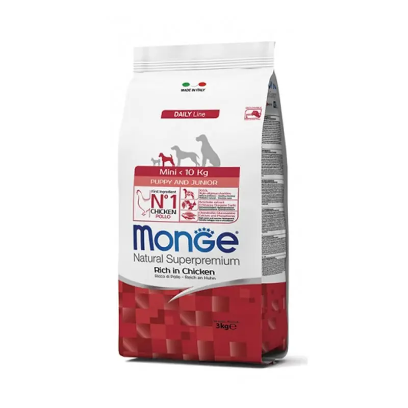 Monge Puppy & Junior Mini Pollo – 800 g, Singola