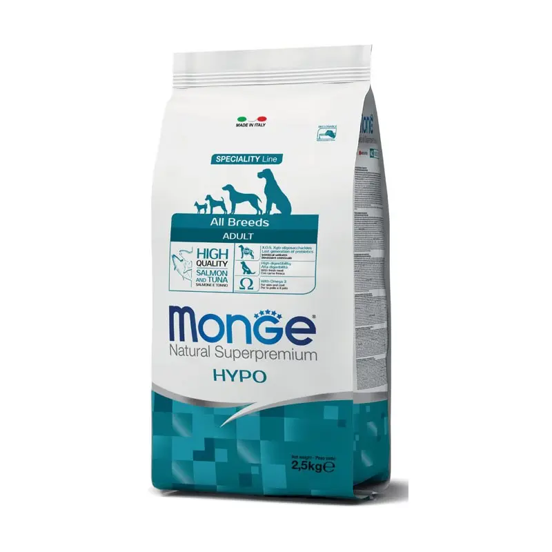 Monge All Breeds Hypo Salmone e Tonno – 2.5 Kg, Singola