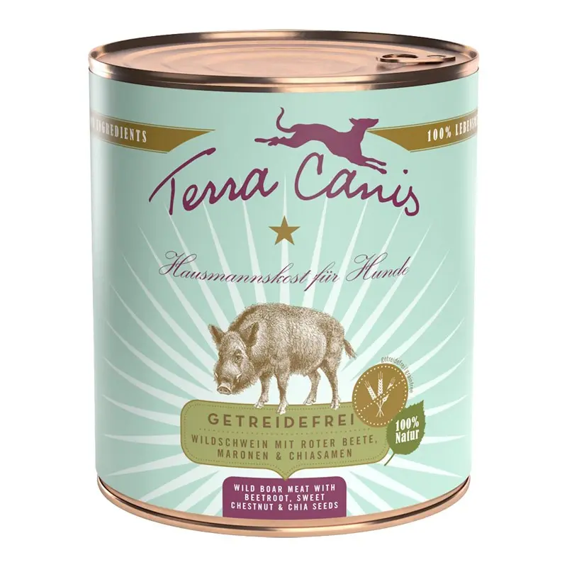 Terra Canis Cinghiale con Barbabietola, Castagna Dolce e Semi di Chia Grain Free – 400 g, Singola