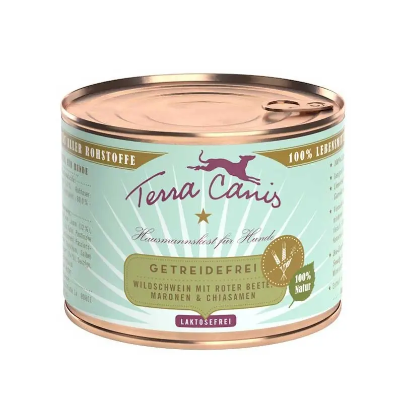 Terra Canis Cinghiale con Barbabietola, Castagna Dolce e Semi di Chia Grain Free – 400 g, 12 pezzi