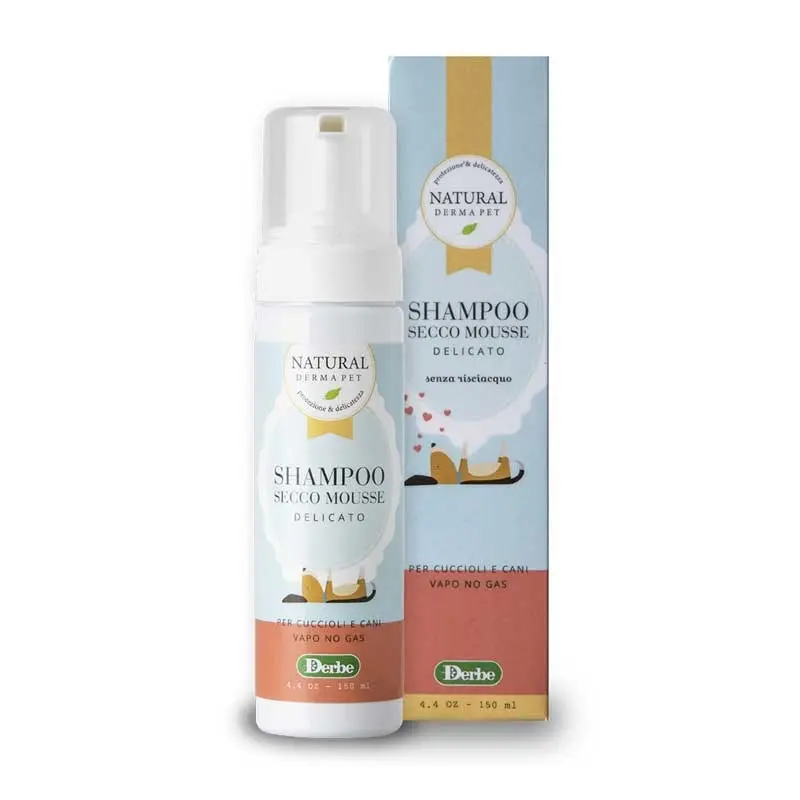 Derbe Shampoo Secco Mousse per Cuccioli e Cani – 150 ml