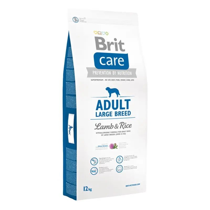 Brit Care Adult Large Breed Agnello e Riso – 12 Kg, 3 pezzi