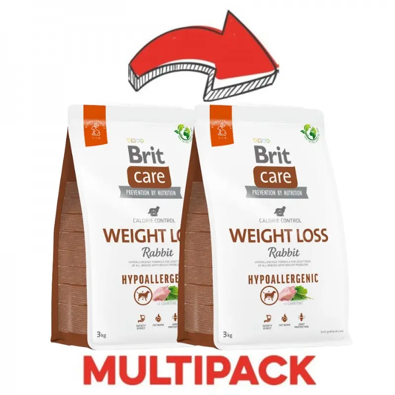 Brit Care Weight Loss Coniglio e Riso – 3 Kg, 2 pezzi