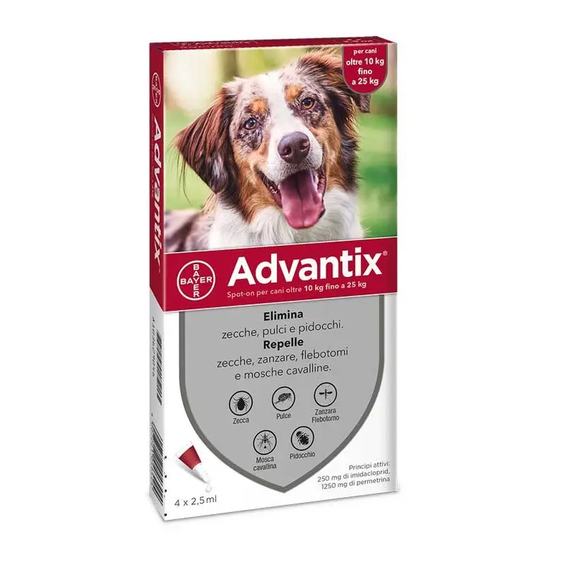 Elanco Advantix Spot-On 10-25Kg per Cani – 4 Pipette