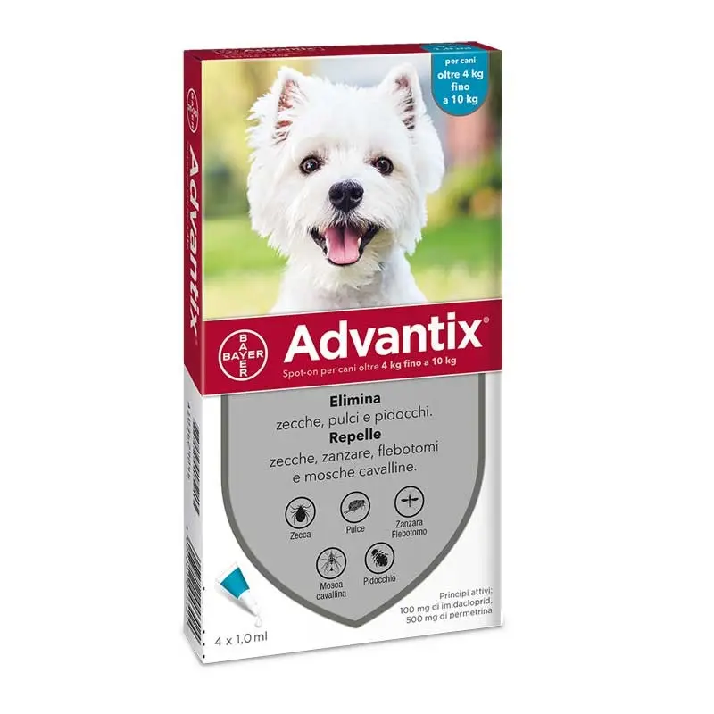 Elanco Advantix Spot-On 4-10Kg per Cani – 4 Pipette