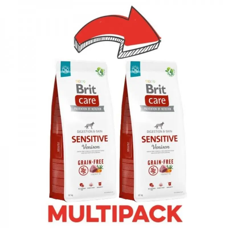 Brit Care Sensitive Cervo e Patate – 3 Kg, 2 pezzi