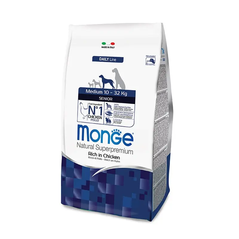 Monge Natural Medium Senior Con Pollo – 3 Kg, Singola