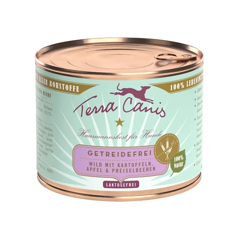 Terra Canis Selvaggina con Patate, Mela e Mirtilli Rossi – 200 g, Singola